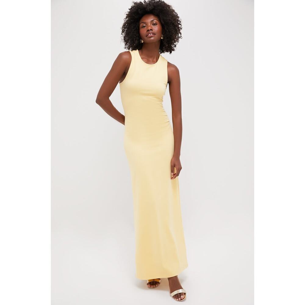 STAUD Pale Honey Bari Dress Size L NWT Retail $295 Tuckernuck